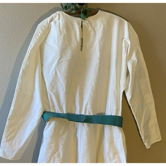 Vintage Cheyenne Outfitters Maxi Dress 12 White Turquoise Concho Southwestern - Picture 5 of 11